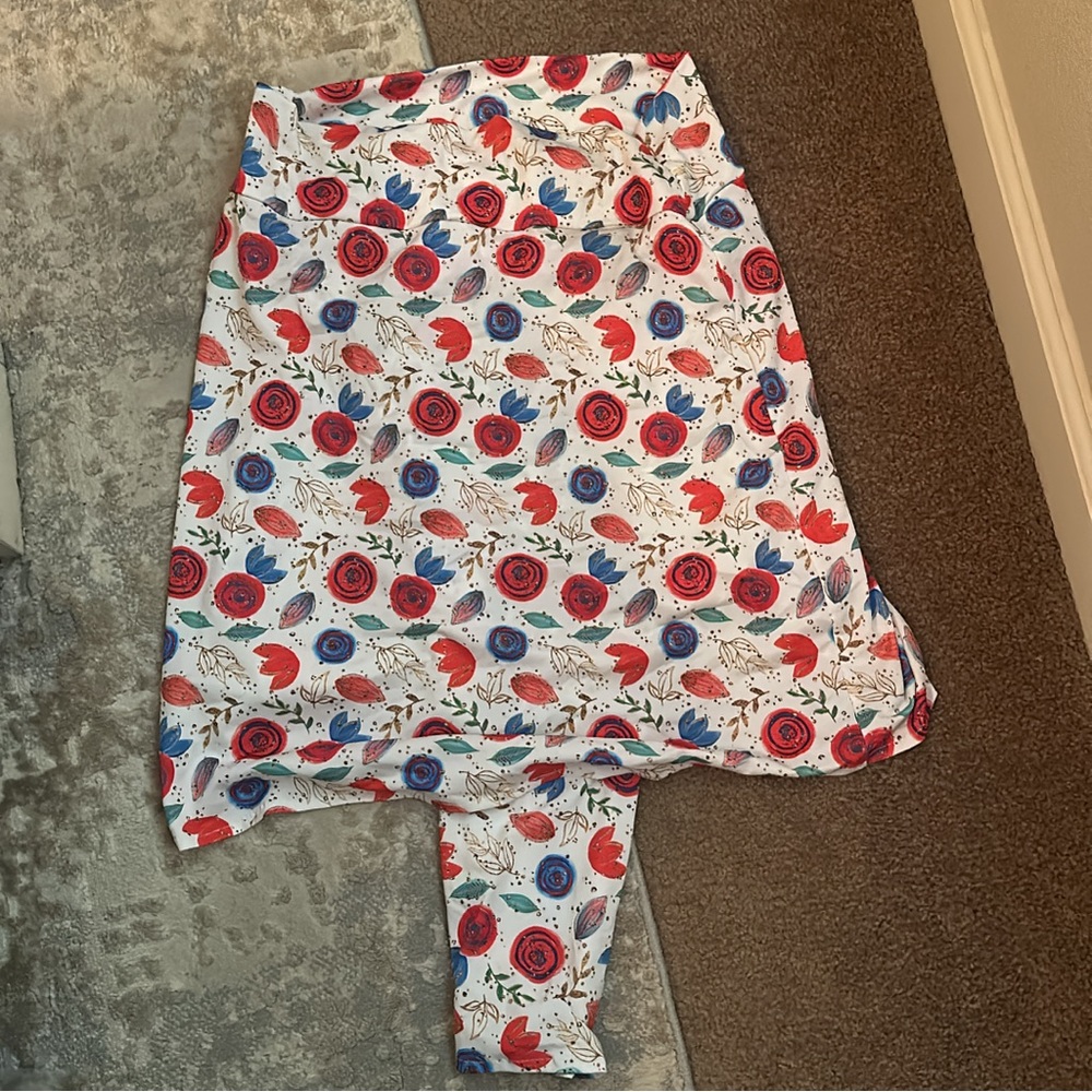 Floral athletic  skirt